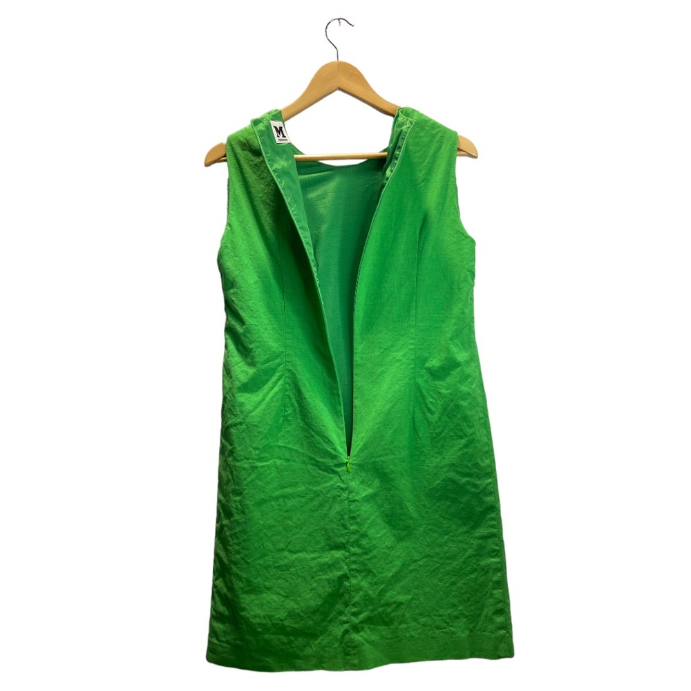 Missoni Linen Blend Green Mini Shift Dress Size 44/8 - Picture 7 of 9